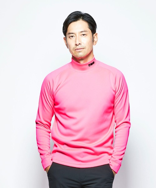 TFW49(ティーエフダブリュー)の「MOCK NECK L/S(Tシャツ/カットソー・メンズ・ピンク/カーキ/ブラック/ホワイト/イエロー・3/4/5/2)」の5枚目の写真