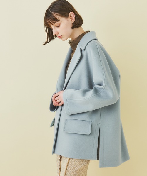 昨年購入‼️STUDIOUS ショートコートFreeサイズ　定価55,000円‼️ STUDIOUS（ステュディオス）の「【STUDIOUS】Super140'sミドルショート