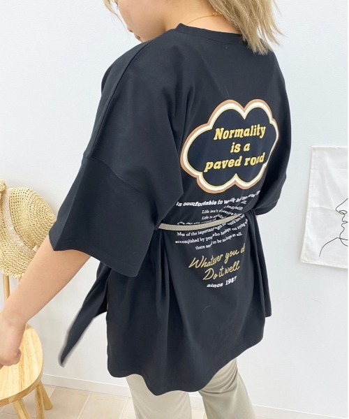 apres jour（アプレジュール）の「アソートスリットBIGT【ZOZOTOWN限定アイテム】（Tシャツ/カットソー・レディース・ホワイト/その他/オフホワイト/ブラック/モカ/アイボリー/ホワイト系その他2/ブルー/ブルー系その他/ライトホワイト/ホワイト系その他/チャコールグレー/ダークブルー/ミント/パープル/グリーン系その他・フリー）」の9枚目の写真