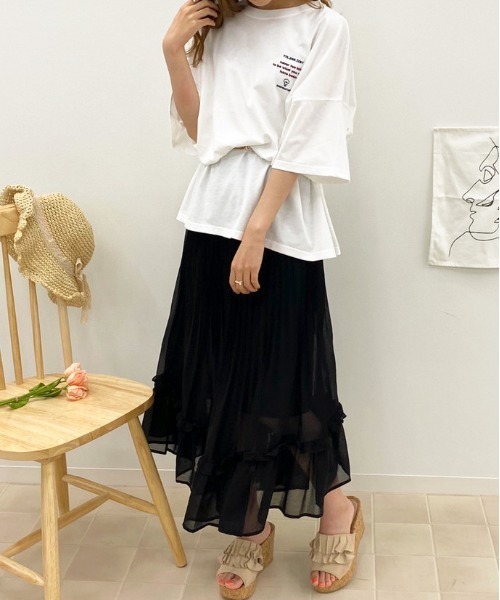 apres jour（アプレジュール）の「アソートスリットBIGT【ZOZOTOWN限定アイテム】（Tシャツ/カットソー・レディース・ホワイト/その他/オフホワイト/ブラック/モカ/アイボリー/ホワイト系その他2/ブルー/ブルー系その他/ライトホワイト/ホワイト系その他/チャコールグレー/ダークブルー/ミント/パープル/グリーン系その他・フリー）」の19枚目の写真