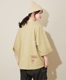 CUBE SUGAR（キューブシュガー）の「スラブ天竺 7分袖 クルーネック Tシャツ（Tシャツ/カットソー）」
