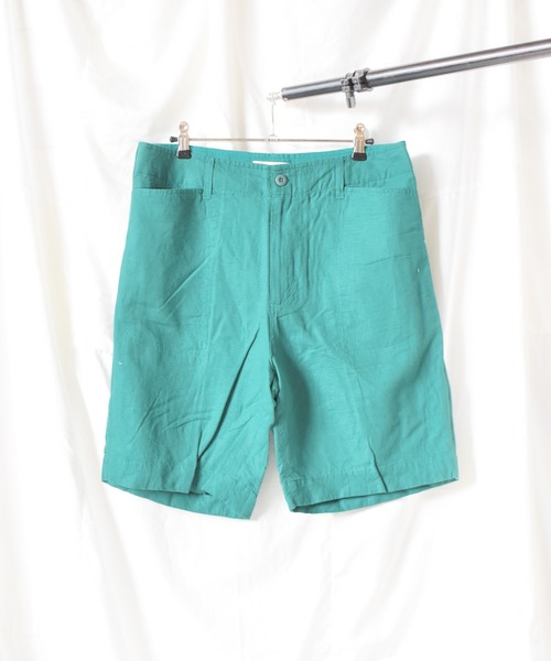 JOEY FACTORY(ジョーイファクトリー)の「/JOEY FACTORY/LINEN BAKER SHORTS(その他パンツ・メンズ・ブルー/ホワイト/グリーン・MEDIUM/X-LARGE/LARGE)」の1枚目の写真