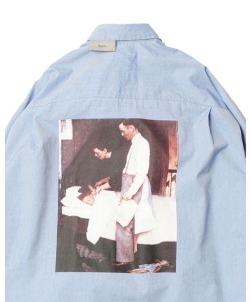 Name.（ネーム）の「【Name.】NORMAN ROCKWELLバックプリントシャツ/NMSH-20AW-009（シャツ/ブラウス・メンズ・ライトブルー/インディゴブルー・1/0/2）」の3枚目の写真