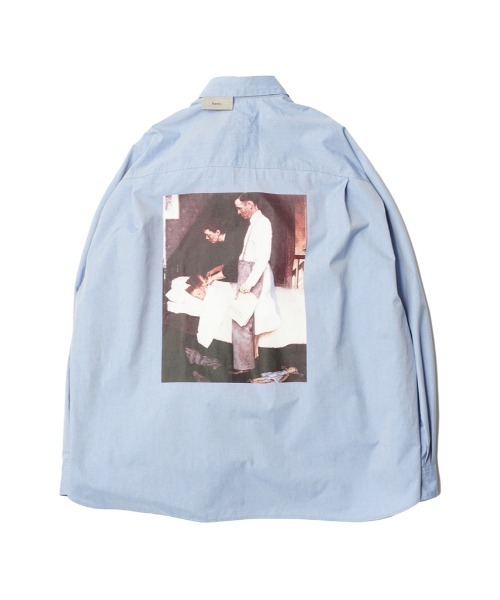 Name.（ネーム）の「【Name.】NORMAN ROCKWELLバックプリントシャツ/NMSH-20AW-009（シャツ/ブラウス・メンズ・ライトブルー/インディゴブルー・1/0/2）」の4枚目の写真