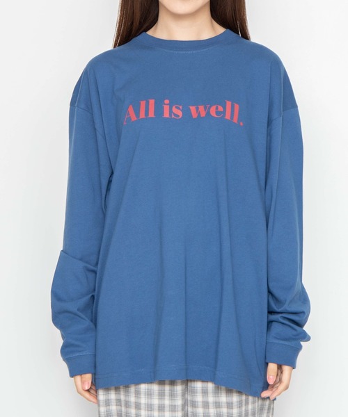 WEGO(ウィゴー)の「WEGO/カラーロゴプリントロンT(Tシャツ/カットソー・レディース・ホワイト/ブルー・SMALL/MEDIUM/LARGE)」の6枚目の写真