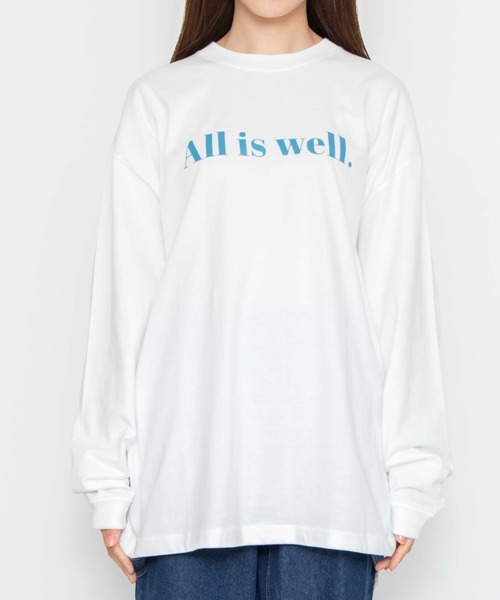 WEGO(ウィゴー)の「WEGO/カラーロゴプリントロンT(Tシャツ/カットソー・レディース・ホワイト/ブルー・SMALL/MEDIUM/LARGE)」の5枚目の写真