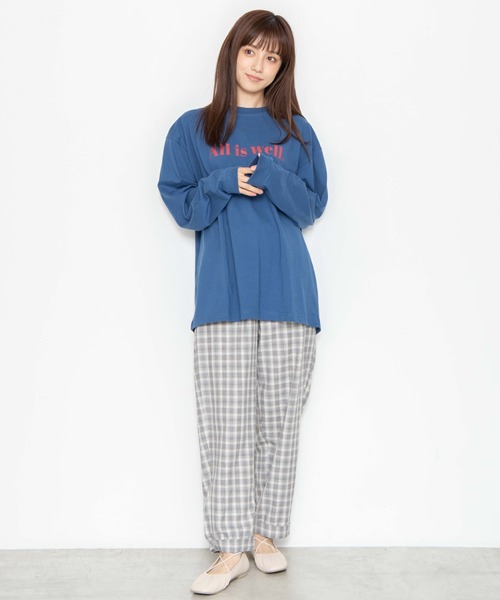 WEGO(ウィゴー)の「WEGO/カラーロゴプリントロンT(Tシャツ/カットソー・レディース・ホワイト/ブルー・SMALL/MEDIUM/LARGE)」の3枚目の写真