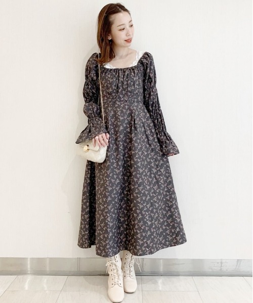 スクエアキモウハナガラワンピース 9195 ワンピース Heather ヘザー のファッション通販 Zozotown