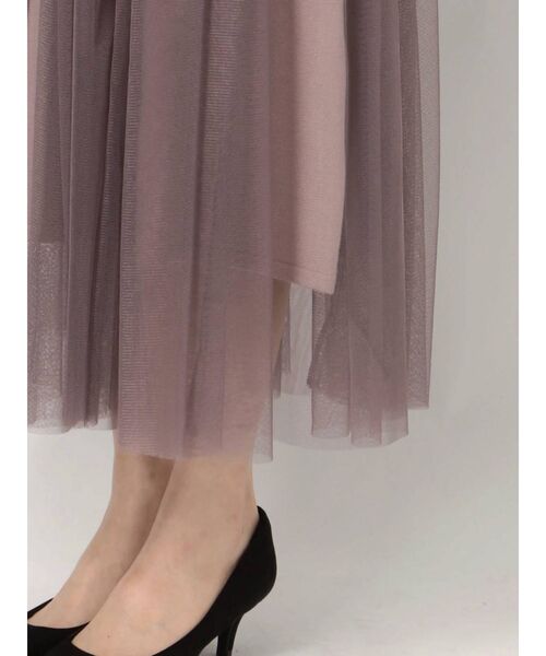 MERCURYDUO（マーキュリーデュオ）の「チュールキャミセットロングスリーブニットワンピース（ワンピース・レディース・ブラウン/ベビーピンク/アイボリー・FREE）」の11枚目の写真