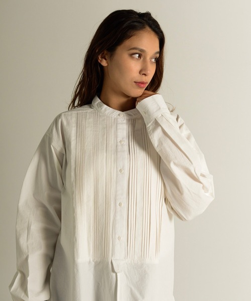 Auntie Rosa Holiday（アンティローザホリデー）の「ピンタックブラウス（シャツ/ブラウス・レディース・ホワイト/ブラック/ベージュ・FREE）」の6枚目の写真