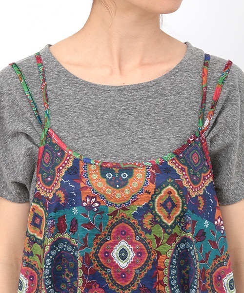 チチカカ（チチカカ）の「オーナメントパッチキャミワンピース（ワンピース・レディース・ネイビー/レッド/イエロー・FREE）」の9枚目の写真
