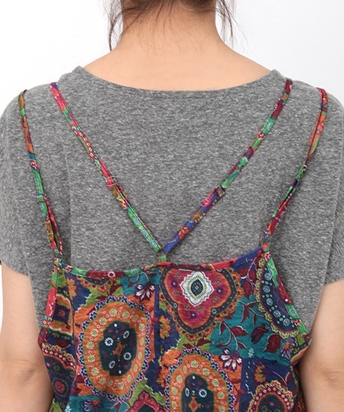 チチカカ（チチカカ）の「オーナメントパッチキャミワンピース（ワンピース・レディース・ネイビー/レッド/イエロー・FREE）」の21枚目の写真