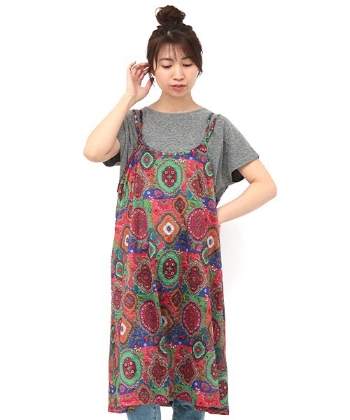 チチカカ（チチカカ）の「オーナメントパッチキャミワンピース（ワンピース・レディース・ネイビー/レッド/イエロー・FREE）」の13枚目の写真