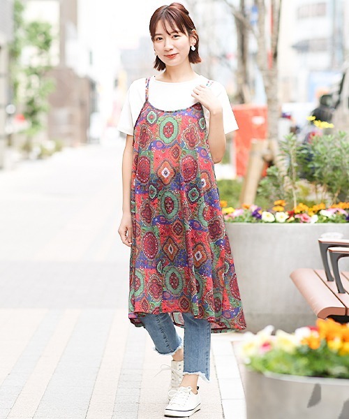 チチカカ（チチカカ）の「オーナメントパッチキャミワンピース（ワンピース・レディース・ネイビー/レッド/イエロー・FREE）」の18枚目の写真