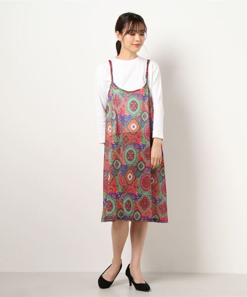 チチカカ（チチカカ）の「オーナメントパッチキャミワンピース（ワンピース・レディース・ネイビー/レッド/イエロー・FREE）」の6枚目の写真