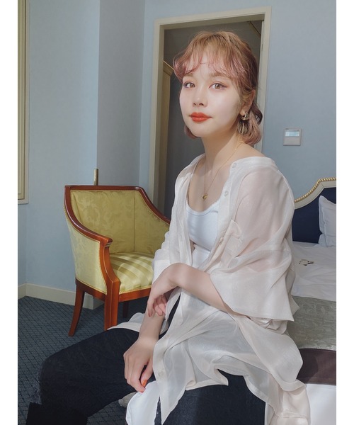 jumelle（ジュメロ）の「シアーブラウス（シャツ/ブラウス・レディース・ベージュ/ピンク・FREE）」の21枚目の写真