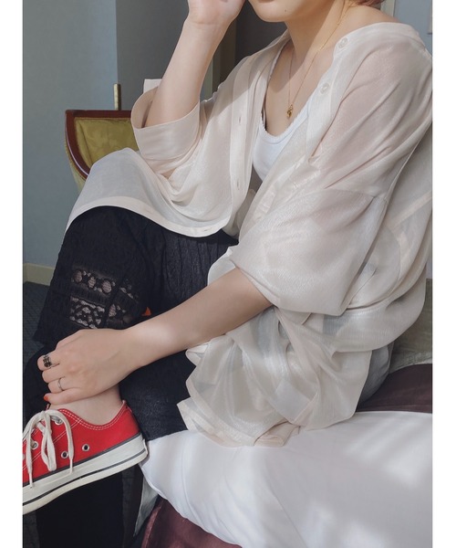 jumelle（ジュメロ）の「シアーブラウス（シャツ/ブラウス・レディース・ベージュ/ピンク・FREE）」の19枚目の写真