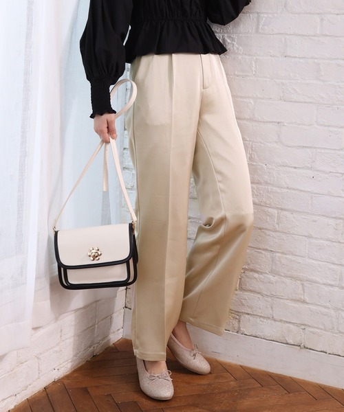 one after another NICE CLAUP(ワンアフターアナザーナイスクラップ)の「極上スラックスパンツ(スラックス・レディース・チェック/ベージュ/モカ/グレー/ピンク・SMALL/MEDIUM)」の2枚目の写真
