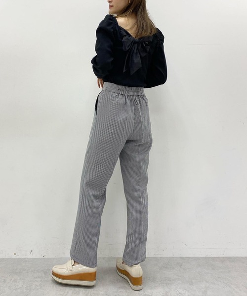 one after another NICE CLAUP(ワンアフターアナザーナイスクラップ)の「極上スラックスパンツ(スラックス・レディース・チェック/ベージュ/モカ/グレー/ピンク・SMALL/MEDIUM)」の21枚目の写真
