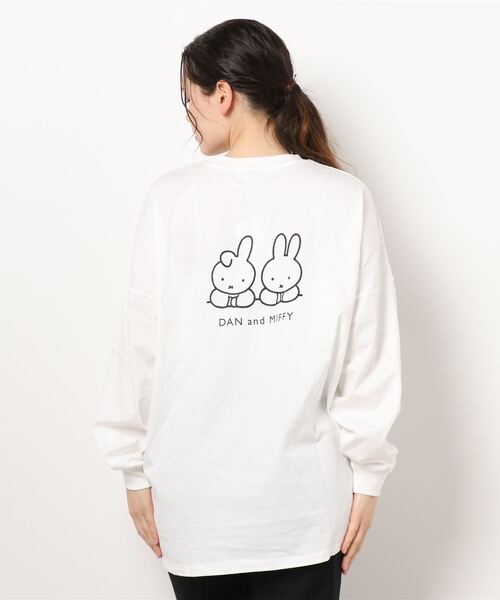 ROPE' PICNIC（ロペピクニック）の「【ＷEB限定】【miffy×ROPE' PICNIC】ロングＴシャツ（Tシャツ/カットソー・レディース・イエロー/ホワイト系その他3/サックスブルー/オフホワイト/ホワイト系その他・38）」の9枚目の写真