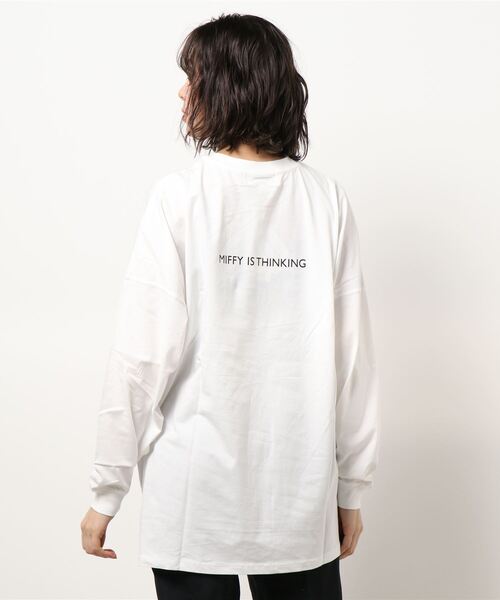 ROPE' PICNIC（ロペピクニック）の「【ＷEB限定】【miffy×ROPE' PICNIC】ロングＴシャツ（Tシャツ/カットソー・レディース・イエロー/ホワイト系その他3/サックスブルー/オフホワイト/ホワイト系その他・38）」の6枚目の写真