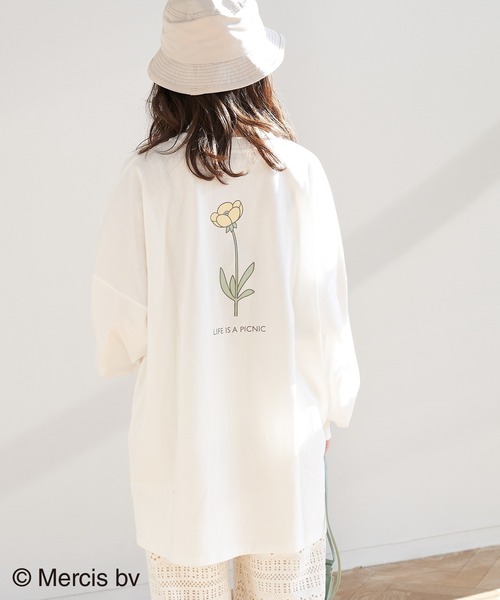ROPE' PICNIC（ロペピクニック）の「【ＷEB限定】【miffy×ROPE' PICNIC】ロングＴシャツ（Tシャツ/カットソー・レディース・イエロー/ホワイト系その他3/サックスブルー/オフホワイト/ホワイト系その他・38）」の5枚目の写真