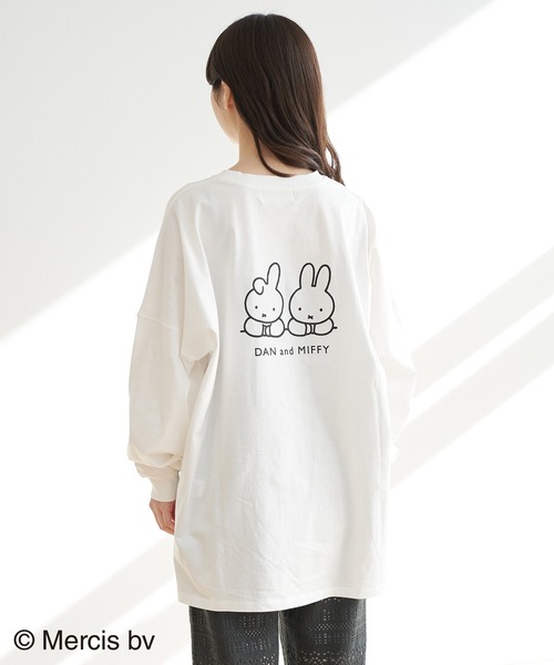 ROPE' PICNIC（ロペピクニック）の「【ＷEB限定】【miffy×ROPE' PICNIC】ロングＴシャツ（Tシャツ/カットソー・レディース・イエロー/ホワイト系その他3/サックスブルー/オフホワイト/ホワイト系その他・38）」の13枚目の写真