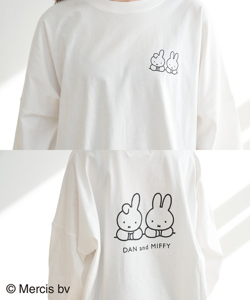 ROPE' PICNIC（ロペピクニック）の「【ＷEB限定】【miffy×ROPE' PICNIC】ロングＴシャツ（Tシャツ/カットソー・レディース・イエロー/ホワイト系その他3/サックスブルー/オフホワイト/ホワイト系その他・38）」の14枚目の写真