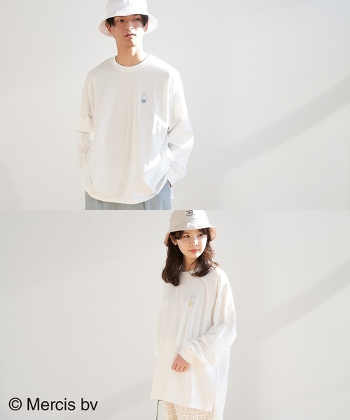 ROPE' PICNIC（ロペピクニック）の「【ＷEB限定】【miffy×ROPE' PICNIC】ロングＴシャツ（Tシャツ/カットソー・レディース・イエロー/ホワイト系その他3/サックスブルー/オフホワイト/ホワイト系その他・38）」の20枚目の写真