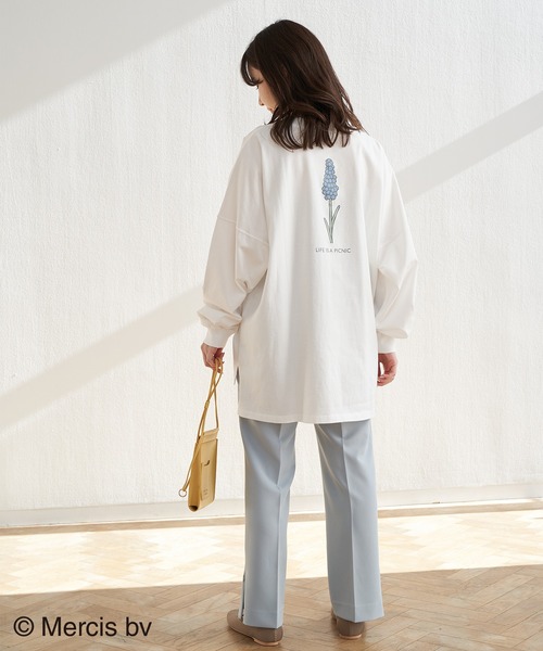 ROPE' PICNIC（ロペピクニック）の「【ＷEB限定】【miffy×ROPE' PICNIC】ロングＴシャツ（Tシャツ/カットソー・レディース・イエロー/ホワイト系その他3/サックスブルー/オフホワイト/ホワイト系その他・38）」の21枚目の写真