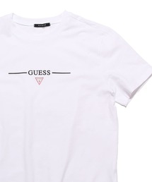 Guess（ゲス）の「GUESS/ゲス MENS S S/SLV TEE SHIRT フロント ミニトライアングルロゴ 半袖Tシャツ（Tシャツ/カットソー・メンズ）」