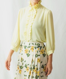 NARACAMICIE | ソフトジョーゼット衿フリルブラウス(シャツ/ブラウス)