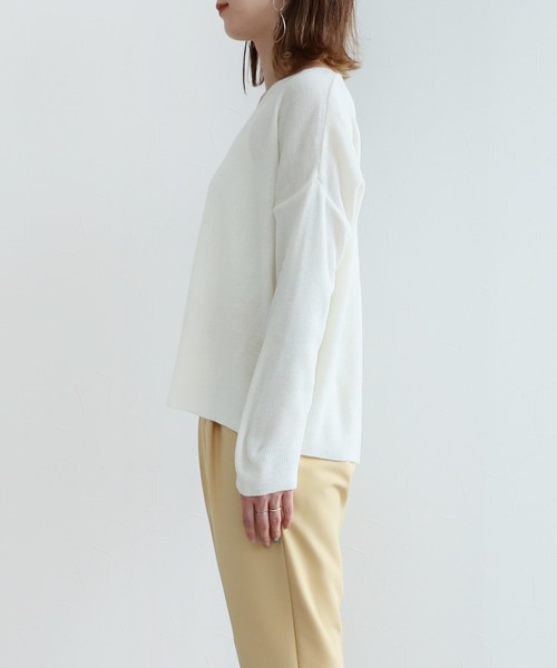 reca(レカ)の「Vネックニットプルオーバー(ニット/セーター・レディース・ラベンダー/ピンクベージュ/ミント/オフホワイト・FREE)」の9枚目の写真