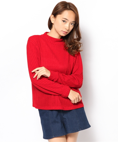 Kastane（カスタネ）の「【Kastane】ハイネックプルオーバー（Tシャツ/カットソー・レディース・ミント/レッド・FREE）」の9枚目の写真