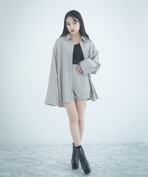 ANDGEEBEE(アンジービー)の「ストライプショーパン(その他パンツ・レディース・ベージュ/ブラック・MEDIUM)」の14枚目の写真