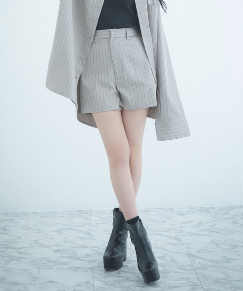 ANDGEEBEE(アンジービー)の「ストライプショーパン(その他パンツ・レディース・ベージュ/ブラック・MEDIUM)」の12枚目の写真