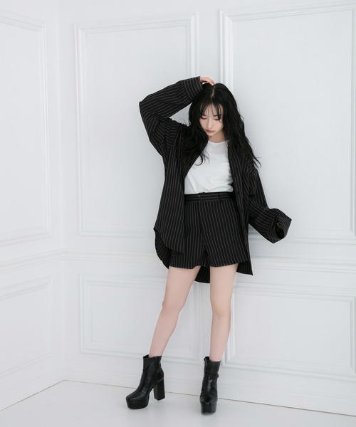 ANDGEEBEE(アンジービー)の「ストライプショーパン(その他パンツ・レディース・ベージュ/ブラック・MEDIUM)」の19枚目の写真