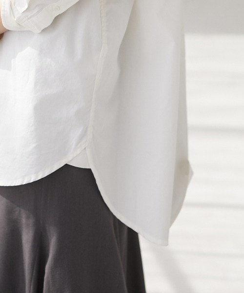 CRAFT STANDARD BOUTIQUE(クラフトスタンダードブティック)の「バンドカラーシャツ ◇(シャツ/ブラウス・レディース・オフホワイト/ネイビー/ブルー系その他4/ブルー系その他6/ベージュ系その他2/モカ/グレー系その他・MEDIUM/LARGE)」の10枚目の写真