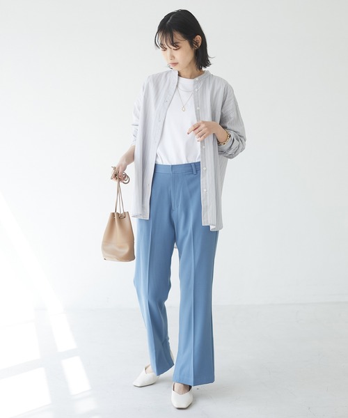 CRAFT STANDARD BOUTIQUE(クラフトスタンダードブティック)の「バンドカラーシャツ ◇(シャツ/ブラウス・レディース・オフホワイト/ネイビー/ブルー系その他4/ブルー系その他6/ベージュ系その他2/モカ/グレー系その他・MEDIUM/LARGE)」の12枚目の写真