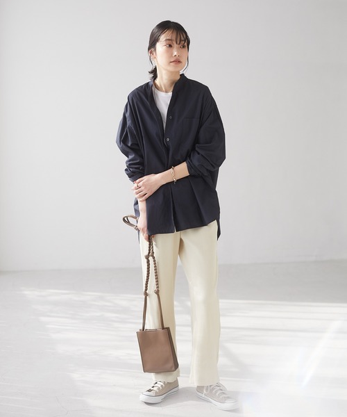 CRAFT STANDARD BOUTIQUE(クラフトスタンダードブティック)の「バンドカラーシャツ ◇(シャツ/ブラウス・レディース・オフホワイト/ネイビー/ブルー系その他4/ブルー系その他6/ベージュ系その他2/モカ/グレー系その他・MEDIUM/LARGE)」の16枚目の写真