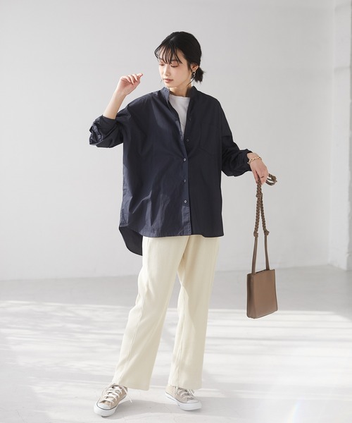 CRAFT STANDARD BOUTIQUE(クラフトスタンダードブティック)の「バンドカラーシャツ ◇(シャツ/ブラウス・レディース・オフホワイト/ネイビー/ブルー系その他4/ブルー系その他6/ベージュ系その他2/モカ/グレー系その他・MEDIUM/LARGE)」の17枚目の写真