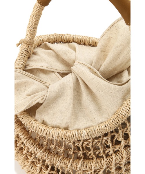 human woman（ヒューマンウーマン）の「◆BAGMATI カゴバッグ（かごバッグ・レディース・ベージュ・ﾌﾘ-）」の7枚目の写真