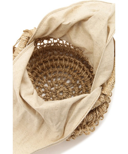 human woman（ヒューマンウーマン）の「◆BAGMATI カゴバッグ（かごバッグ・レディース・ベージュ・ﾌﾘ-）」の3枚目の写真