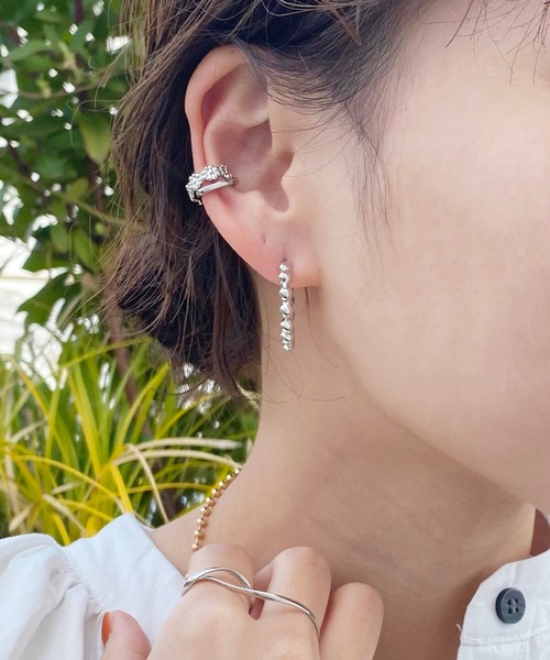 natural couture（ナチュラルクチュール）の「つぶつぶフープピアス（ピアス（両耳用）・レディース・シルバー/ゴールド・FREE）」の11枚目の写真