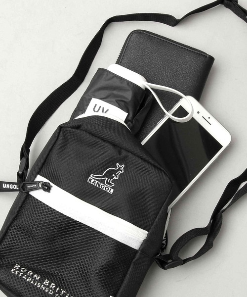 KANGOL（カンゴール）の「メッシュポケット 縦型 ミニショルダーバッグ（ショルダーバッグ・メンズ・ブラック/ブラック系その他・FREE）」の5枚目の写真