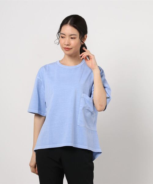 MANASTASH（マナスタッシュ）の「MANASTASH/マナスタッシュ　Ws 1/2 SLEEVE PIGMENT TEE（Tシャツ/カットソー・レディース・サンドベージュ/ライトブルー/ホワイト/ブラック・MEDIUM）」の4枚目の写真