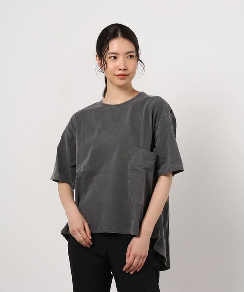 MANASTASH（マナスタッシュ）の「MANASTASH/マナスタッシュ　Ws 1/2 SLEEVE PIGMENT TEE（Tシャツ/カットソー・レディース・サンドベージュ/ライトブルー/ホワイト/ブラック・MEDIUM）」の3枚目の写真