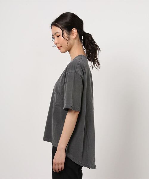 MANASTASH（マナスタッシュ）の「MANASTASH/マナスタッシュ　Ws 1/2 SLEEVE PIGMENT TEE（Tシャツ/カットソー・レディース・サンドベージュ/ライトブルー/ホワイト/ブラック・MEDIUM）」の5枚目の写真
