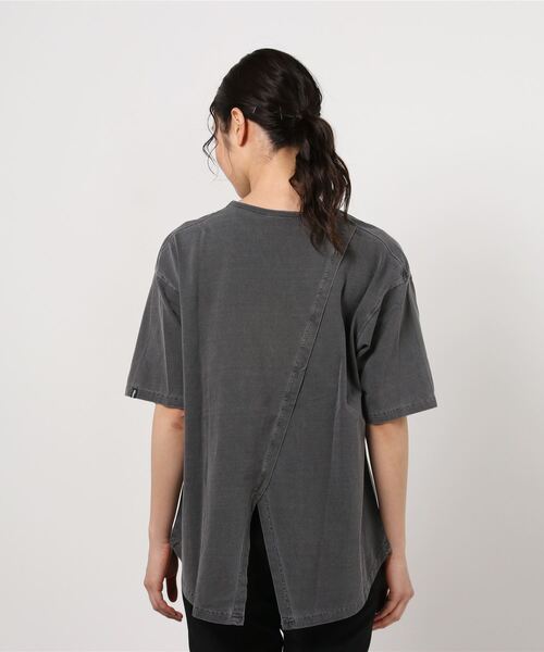 MANASTASH（マナスタッシュ）の「MANASTASH/マナスタッシュ　Ws 1/2 SLEEVE PIGMENT TEE（Tシャツ/カットソー・レディース・サンドベージュ/ライトブルー/ホワイト/ブラック・MEDIUM）」の6枚目の写真