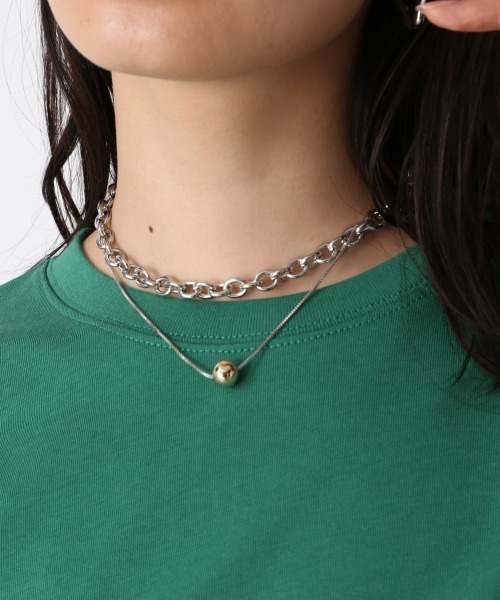 JEANASIS（ジーナシス）の「マルチWAYボールネックレス/944276（ネックレス・レディース・シルバー/ゴールド・FREE）」の2枚目の写真